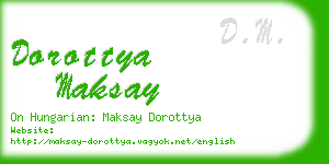 dorottya maksay business card